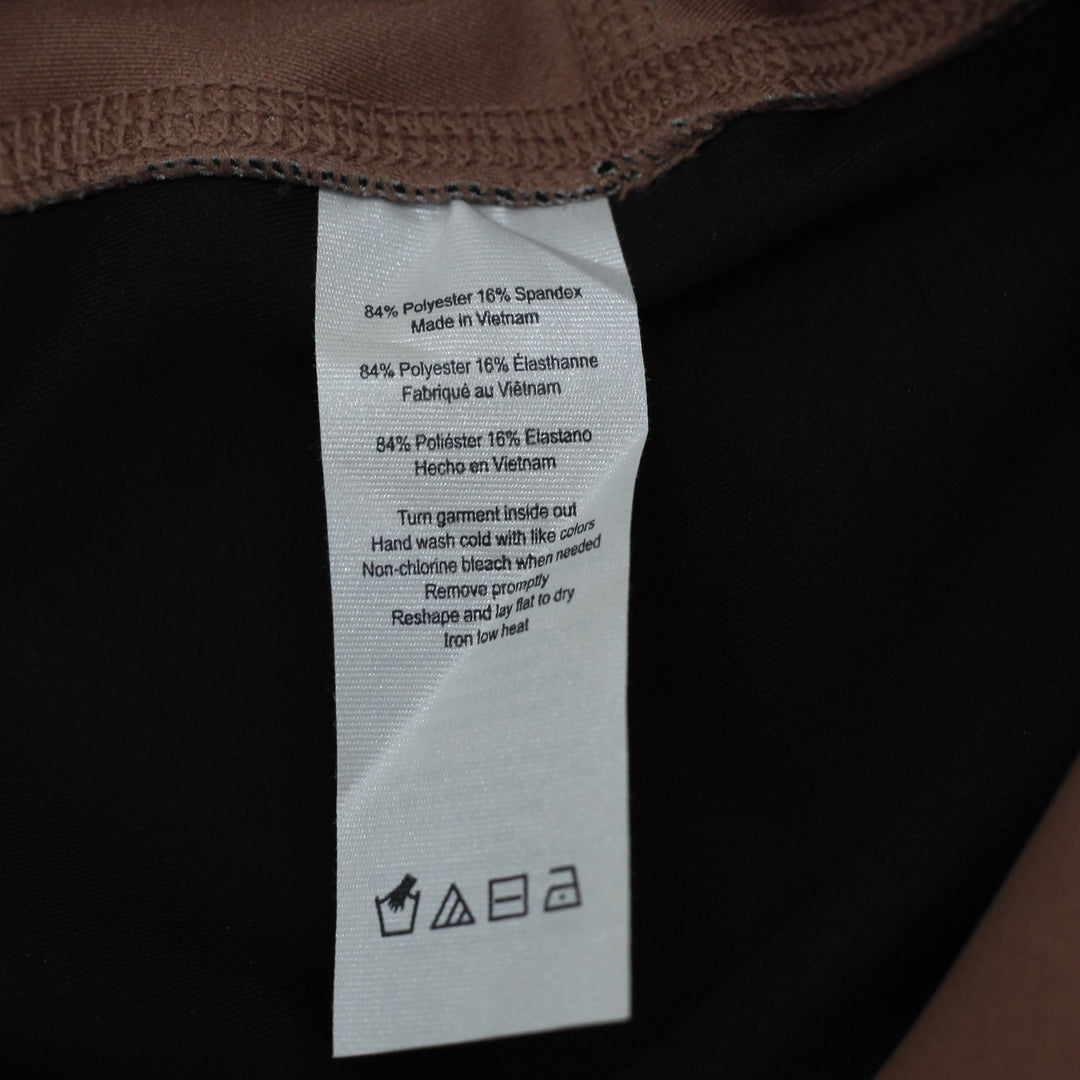 Ladies Alo Yoga High Waist Colorblock Leggings Brown Blue Striped Workout M