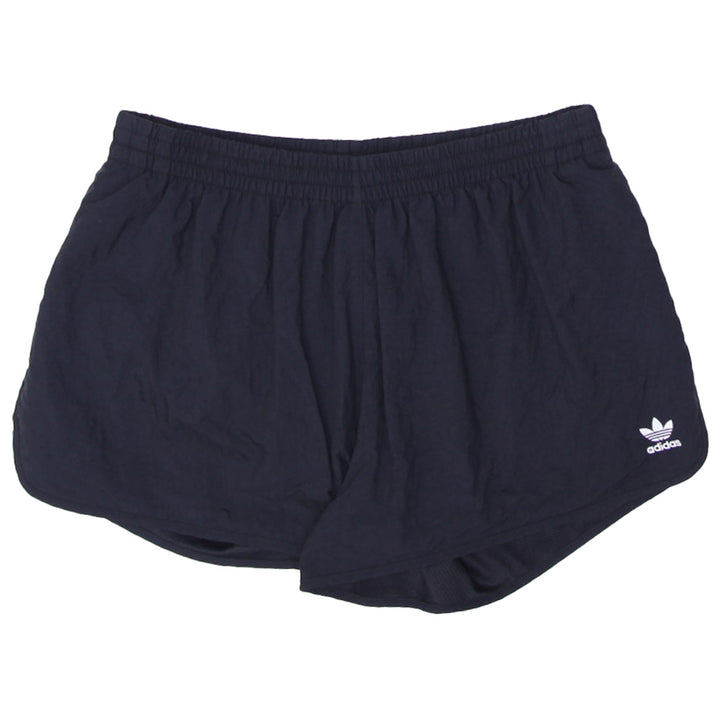 Ladies Adidas Shorts Black Primegreen Drawstring Elastic Waist Running Trefoil