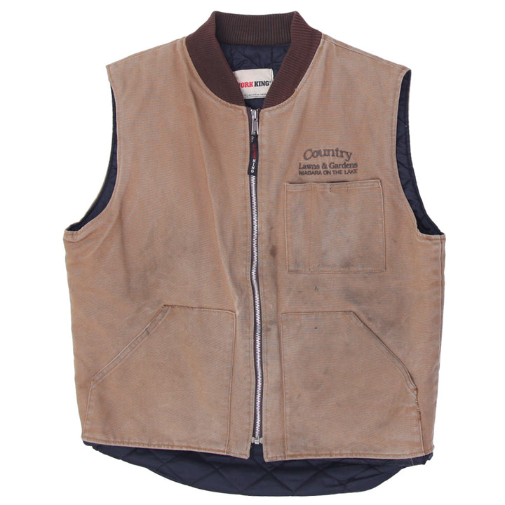 Vintage Work King Brown Zip Up Vest | Migration_Vests | Fashion Rerun