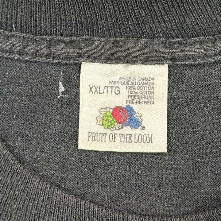 Vintage Mens 90s Fruit of the Loom Skeleton Rib Cage T-Shirt