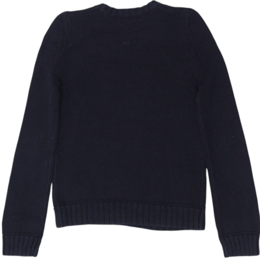 Vintage Black Polo Ralph Lauren American Flag Cotton Crewneck Sweater M