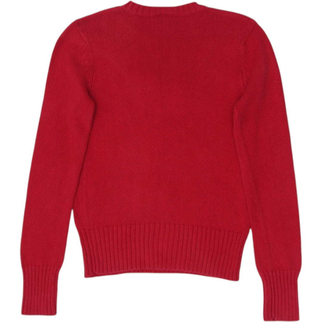 Vintage Ladies Polo Jeans Co. Ralph Lauren American Flag Knit Red Sweater S