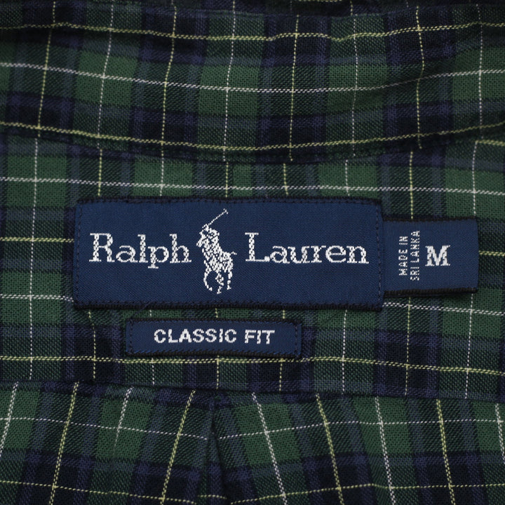 Mens Ralph Lauren Classic Fit Plaid Long Sleeve Shirt Size M