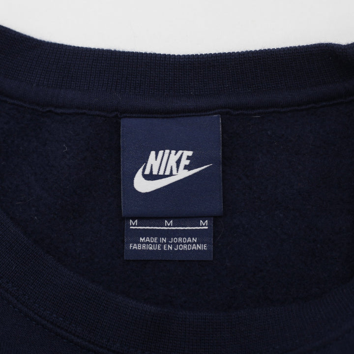 Mens Nike Sweatshirt Navy Fleece Crew Neck Pullover Size M