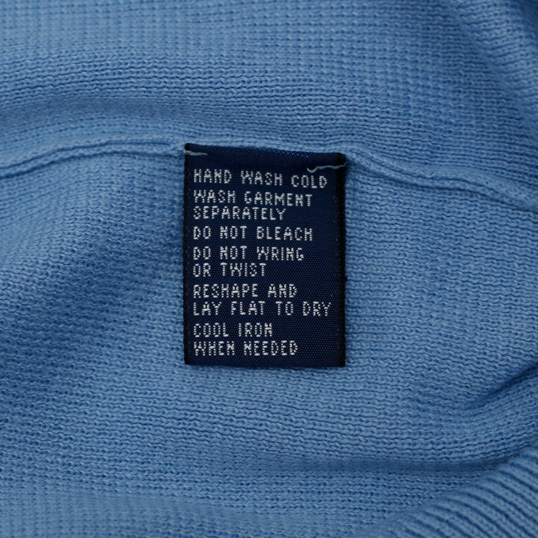 Vintage Mens Polo Ralph Lauren Sky Blue V-Neck Cotton Sweater Size L | Migration_Knitwear & Sweaters - Altern | Fashion Rerun