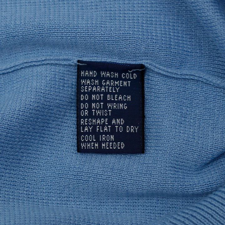 Vintage Mens Polo Ralph Lauren Sky Blue V-Neck Cotton Sweater Size L | Migration_Knitwear & Sweaters - Altern | Fashion Rerun