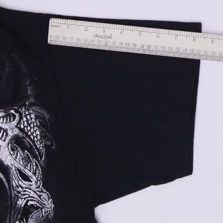 Y2K Mens Tapout MPS Gothic Skull Sword MMA Fighting Graphic T-Shirt Size XL