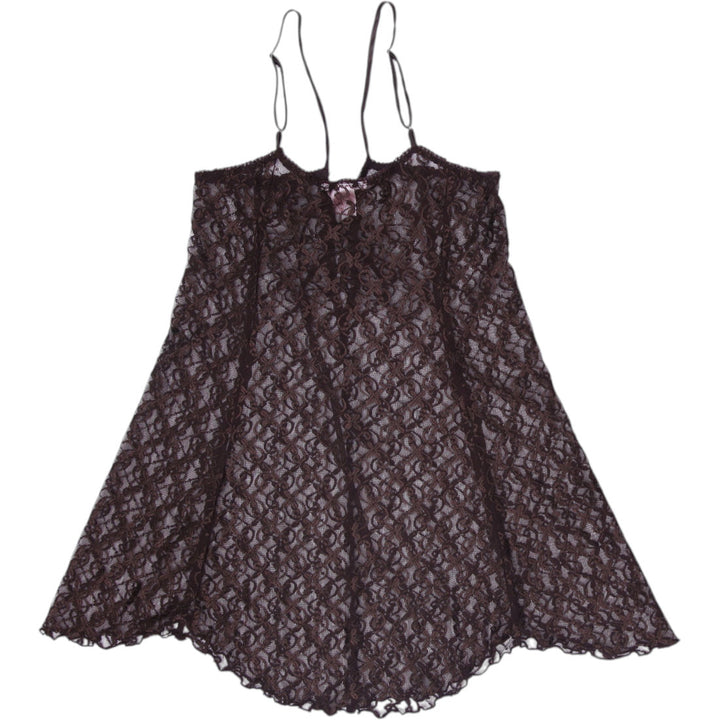 Y2K Ladies La Vie en Rose Camisole Black Lace Strappy Lingerie
