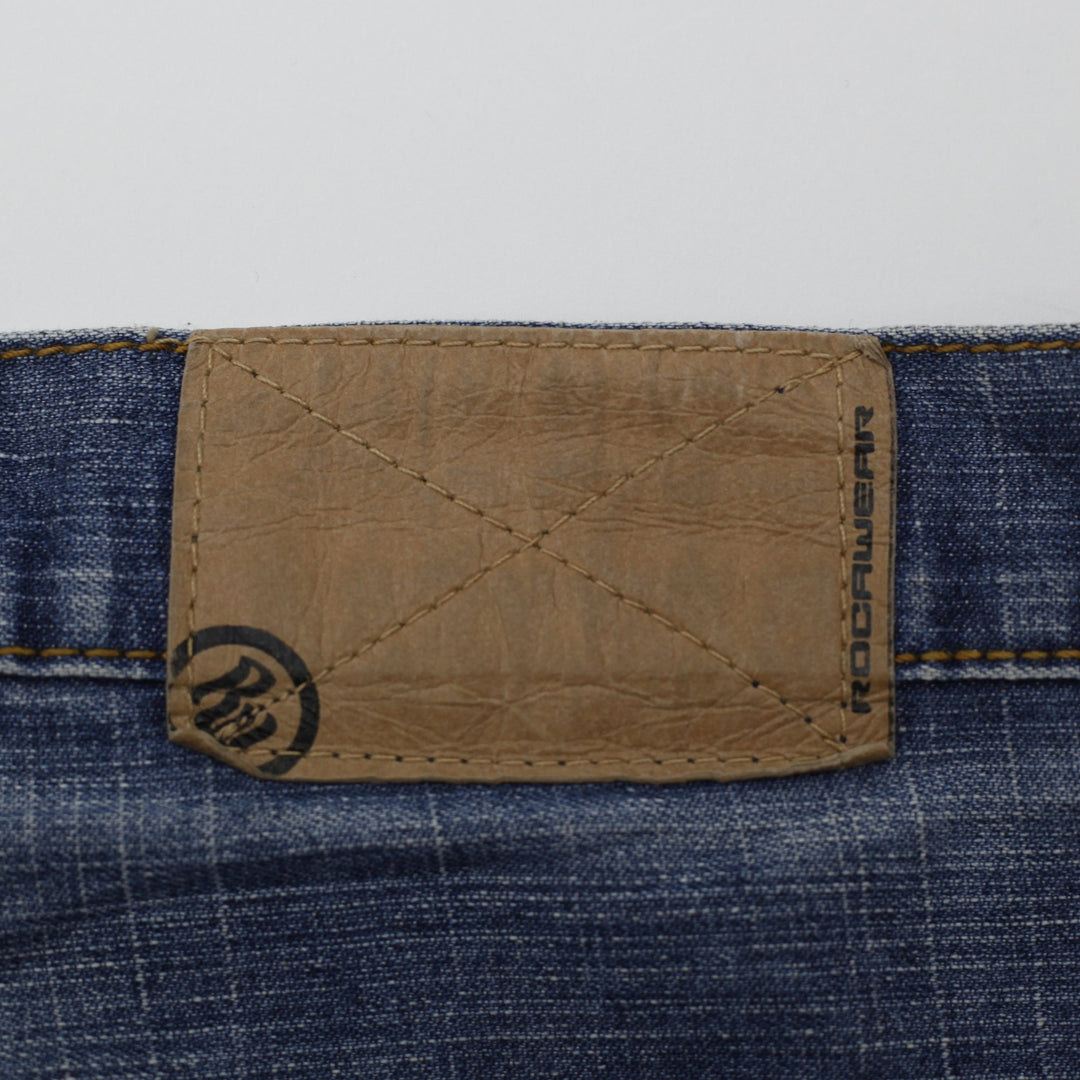 Rocawear Washed Blue Casual Style Denim Shorts Size 36 | Migration_Shorts - Detail View | Fashion Rerun