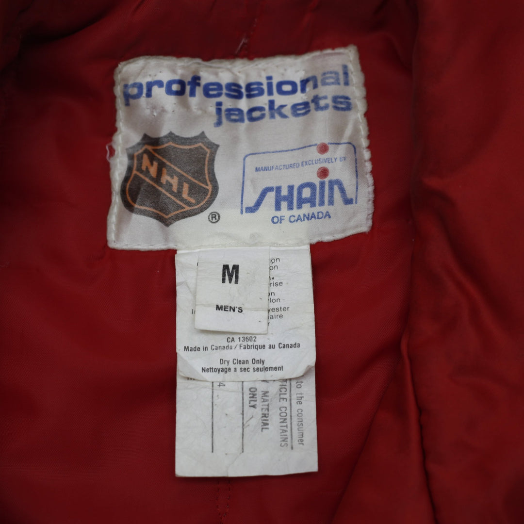 Vintage 80s Shain of Canada Montreal Canadiens Satin Bomber Jacket Size M