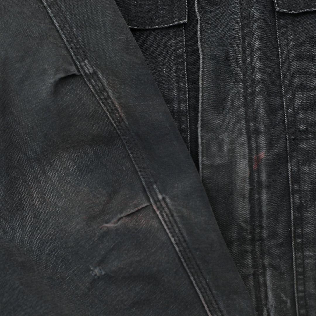Mens Carhartt Distressed Full Zip Black Workwear Jacket Size 48 | Migration_Jackets WW Collection - View 10 | Fashion Rerun