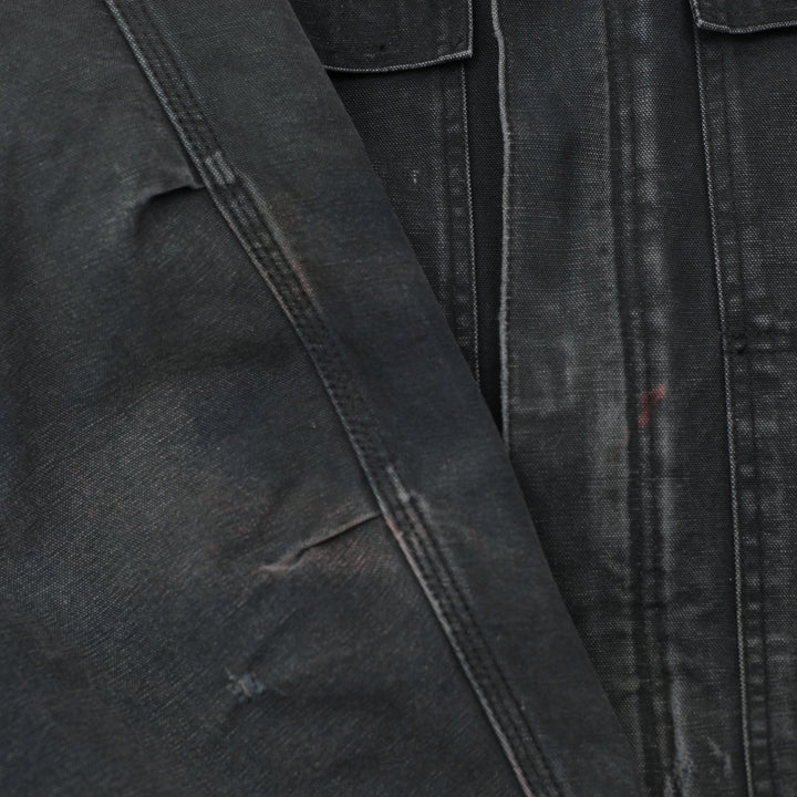 Mens Carhartt Distressed Full Zip Black Workwear Jacket Size 48 | Migration_Jackets WW Collection - View 10 | Fashion Rerun