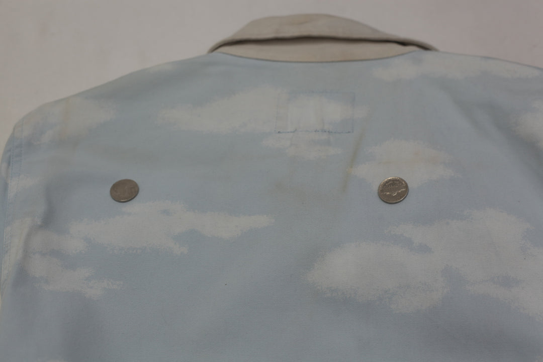 Ladies Ralph Lauren Naval Supply Beach Print Barn Coat Tropical Blue