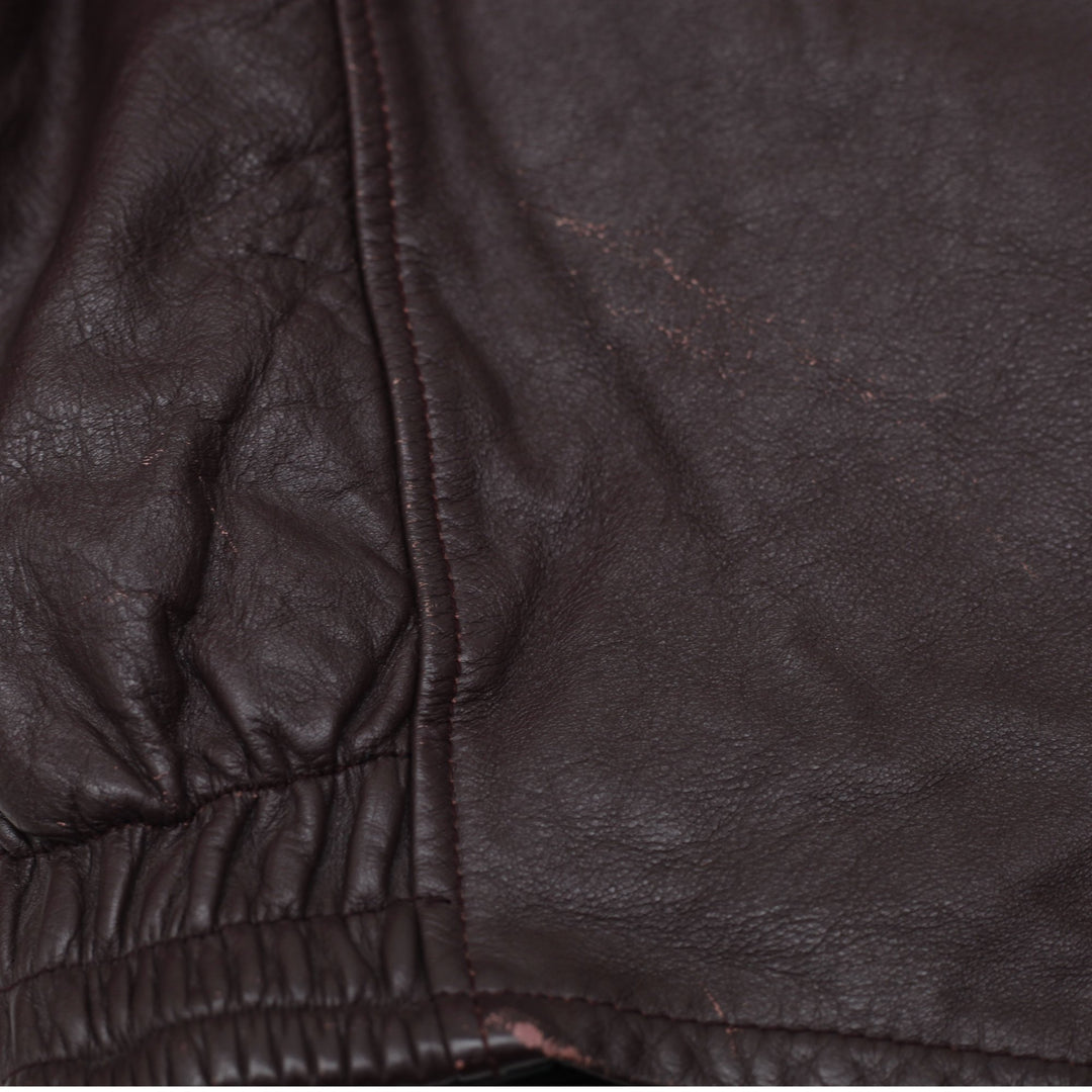 Vintage McMaster University Full Leather Varsity Jacket Size 46