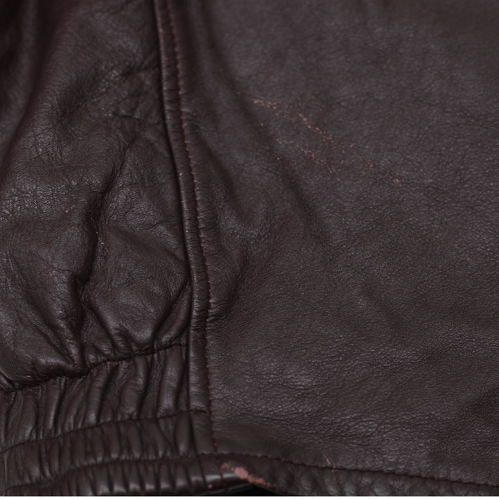 Vintage McMaster University Full Leather Varsity Jacket Size 46