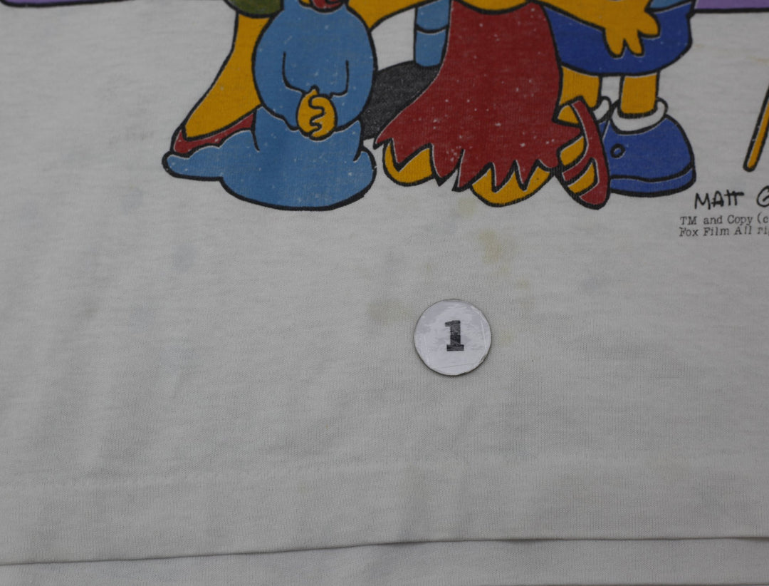 Vintage 1990 The Simpsons Family Portrait T-Shirt Single Stitch Made In USA M | Migration_T-Shirts - Alternat | Fashion Rerun