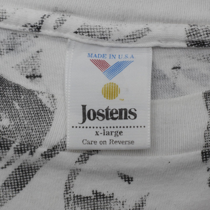Vintage 90s Jostens Kansas City Chiefs All Over Print T Shirt XL Made in USA NFL