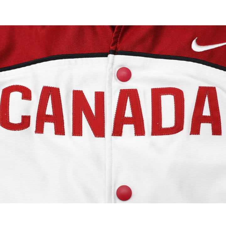 Vintage Canada Basketball Nike Button Up Shirt Size LT Made In USA