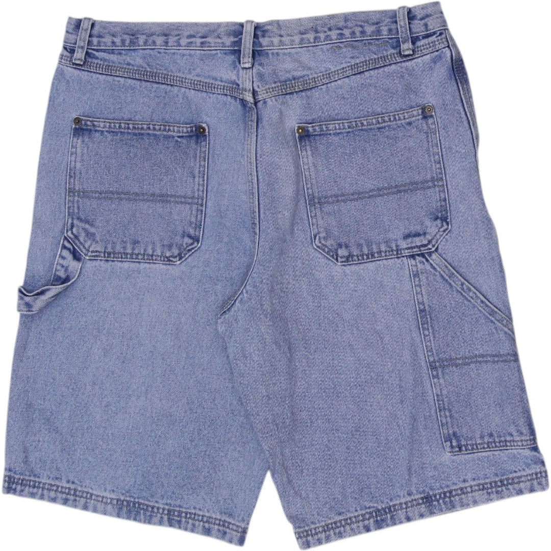 Y2K Mens Nevada Light Wash Denim Carpenter Jorts Size 34