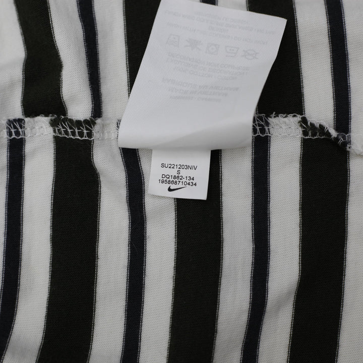Mens Nike SB T-Shirt Black White Striped Loose Fit Skate Size S