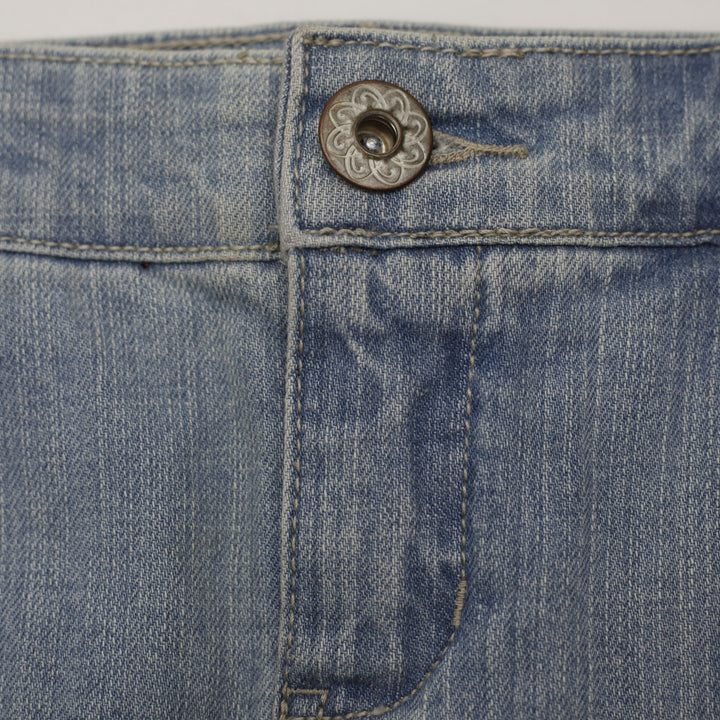 Y2K Ladies SO Wear It Declare It Light Wash Denim Mini Skirt Size 9