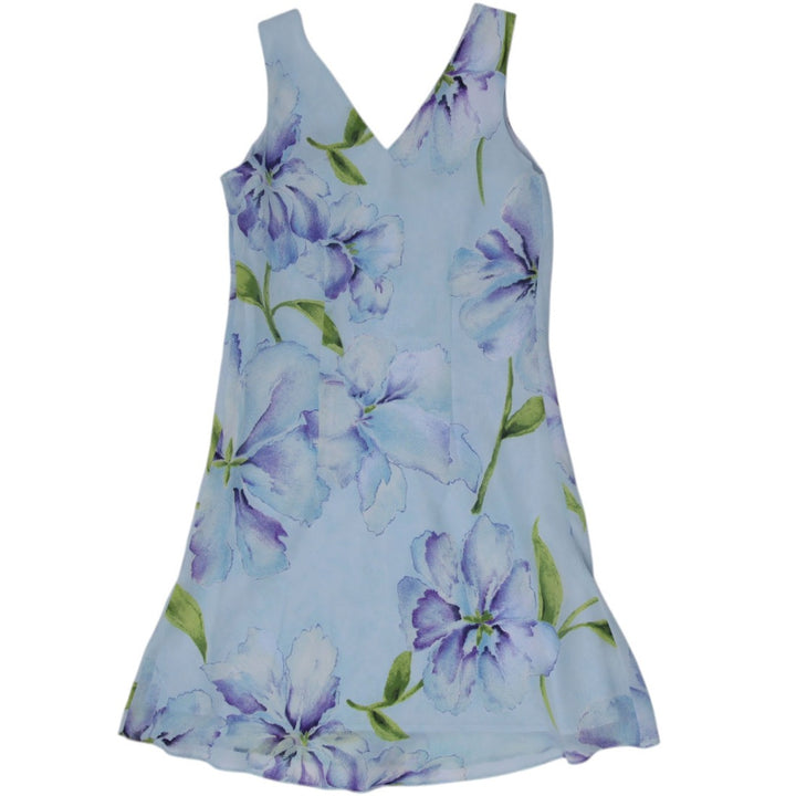Y2K Ladies Scarlet Flora Sleeveless V-Neck Mini Dress Size 5 | Migration_Dresses - Side View | Fashion Rerun