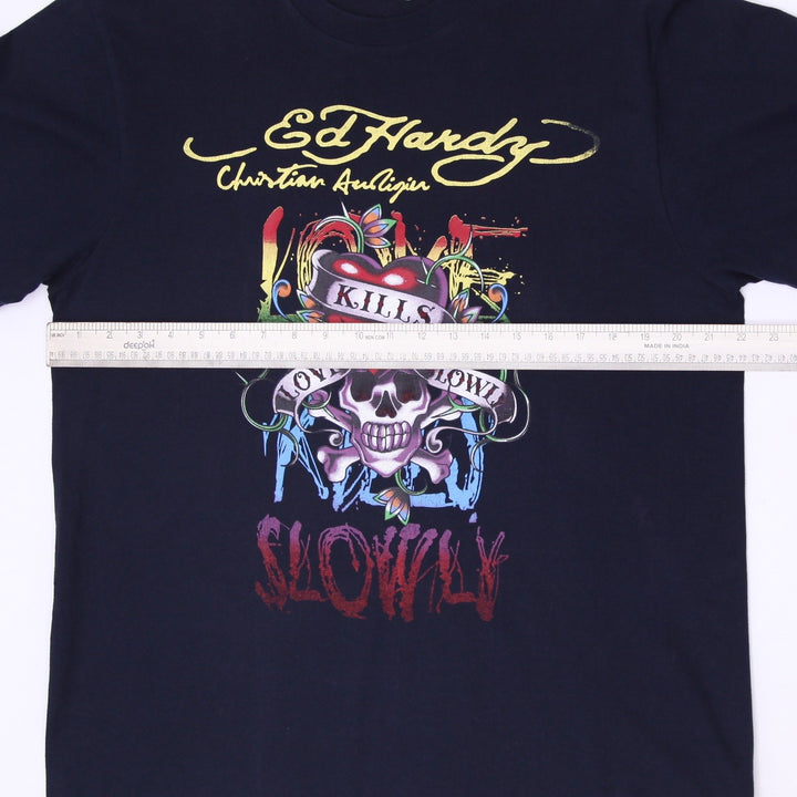 Y2K Mens Ed Hardy Love Kills Slowly T-Shirt Size