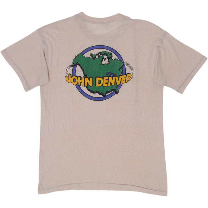 Vintage John Denver Graphic Music Tour T-Shirt Size L