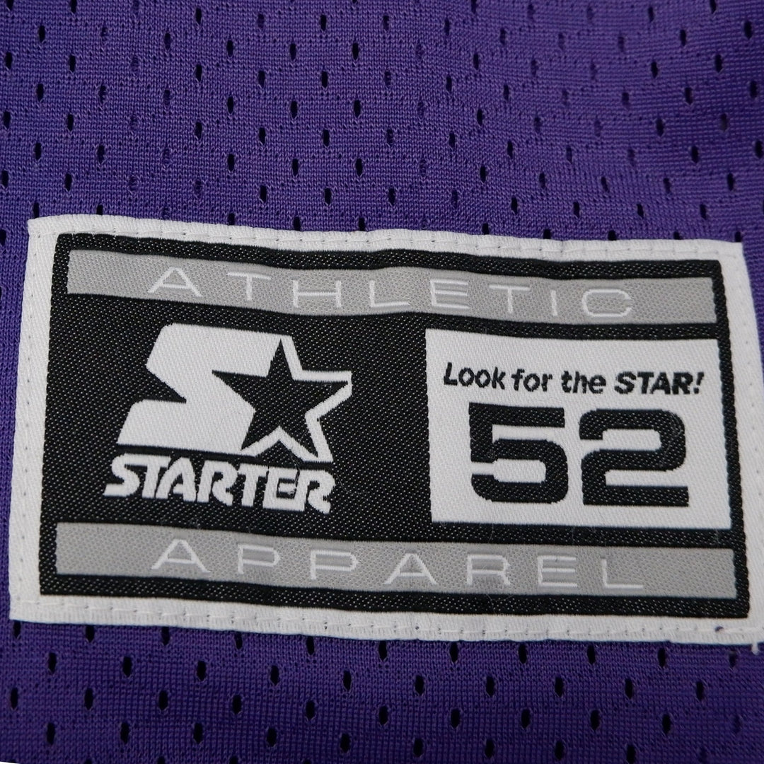 Vintage Mens Starter NFL Jersey Purple Carter #80 American Football