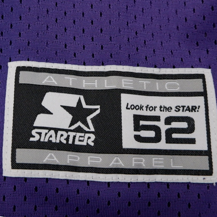 Vintage Mens Starter NFL Jersey Purple Carter #80 American Football