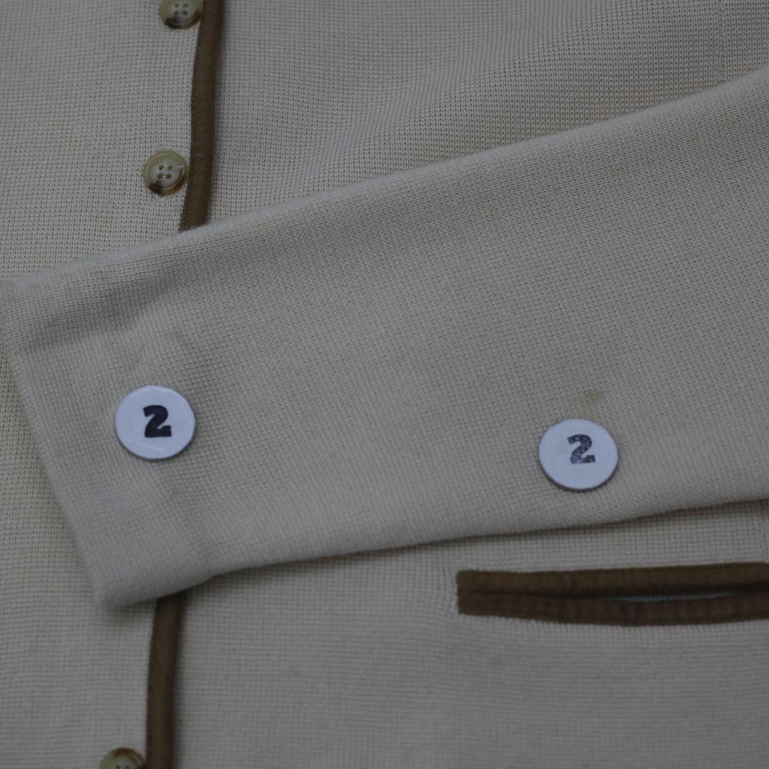 Vintage Ladies Ralph Lauren Cardigan Cream Wool Buttoned Contrast Trim Size XL | Migration_Knitwear & Sweater | Fashion Rerun