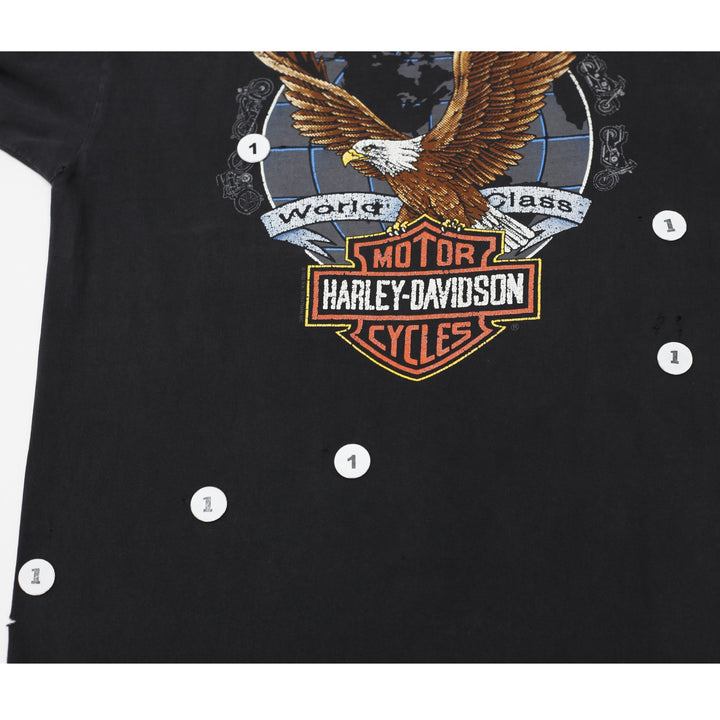 Vintage 90s Harley Davidson Large 2-sided Biker T-Shirt Made in USA Size L