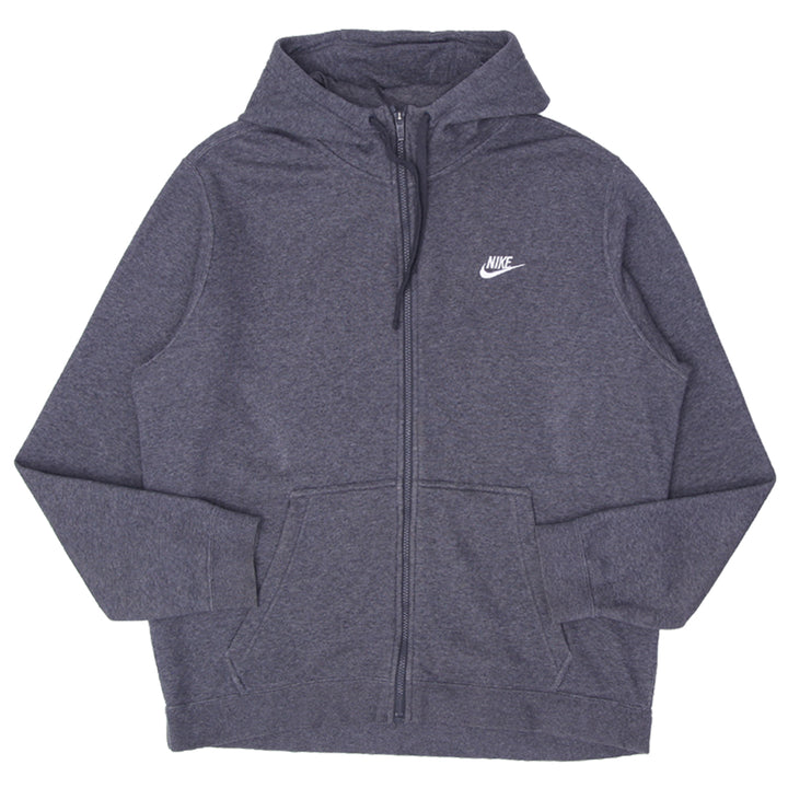 Mens Nike Embroidered Full Zip Hoodie Gray - Fashion Rerun Vintage Migration_Sweaters