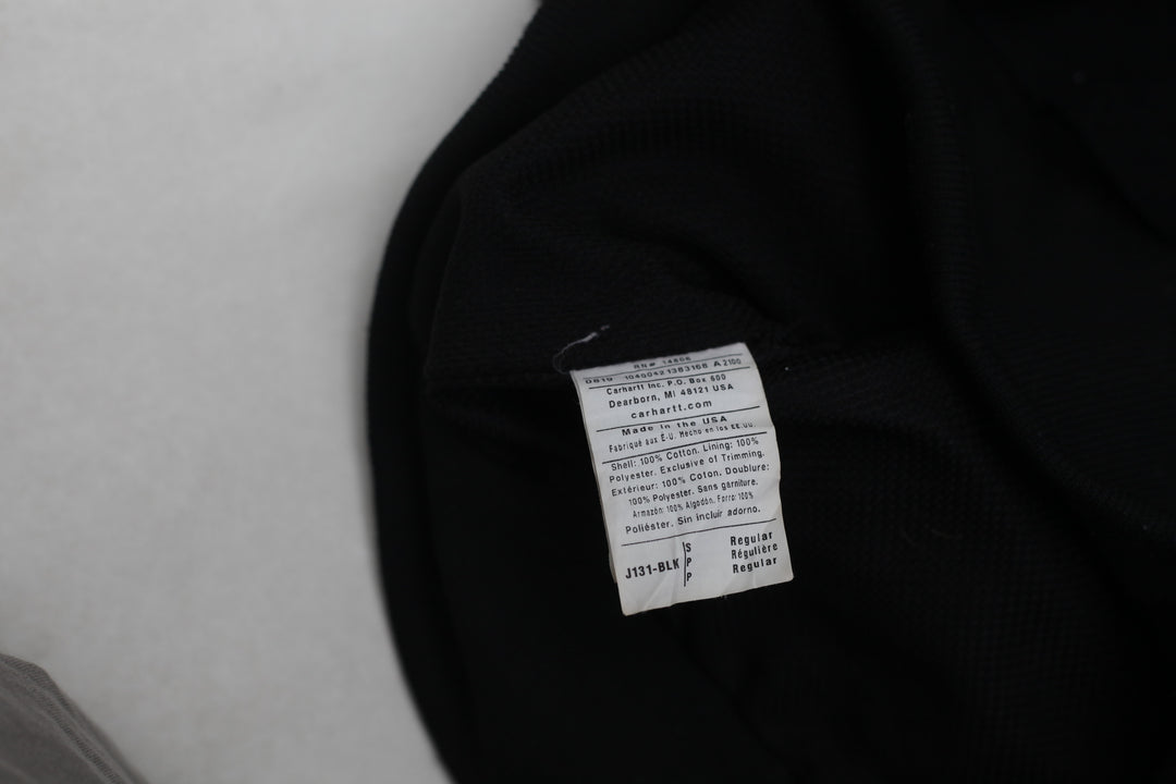 Mens Carhartt J131-BLK Black Hooded Workwear Jacket