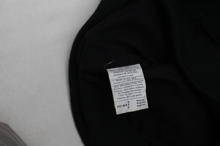 Mens Carhartt J131-BLK Black Hooded Workwear Jacket