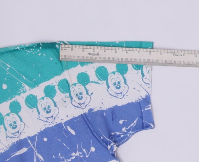 Vintage 90s Disney Mickey Mouse All Over Print Single Stitch Made In USA T-Shirt