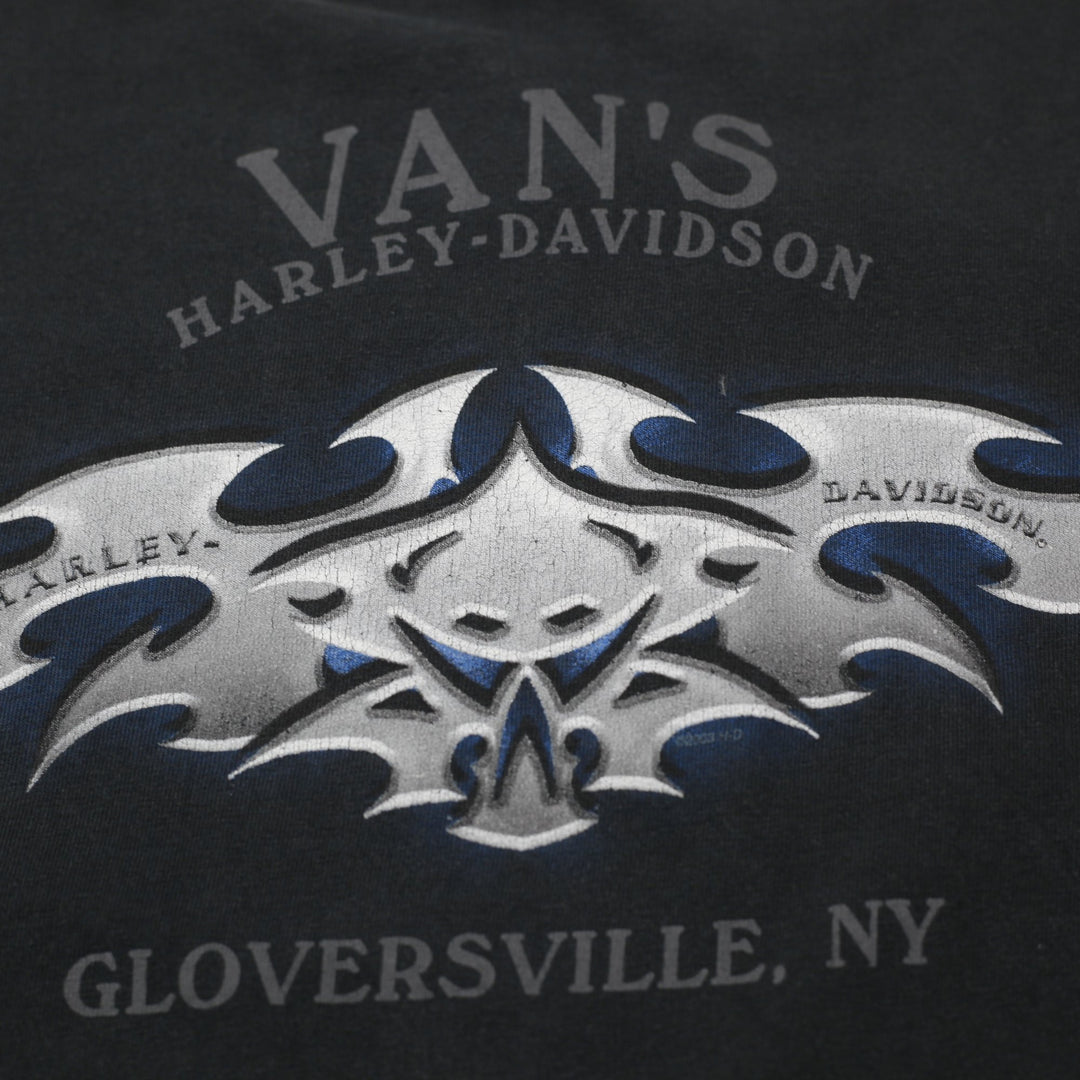 Vintage Harley Davidson Tribal Flame Graphic T-Shirt Size Large Made In USA