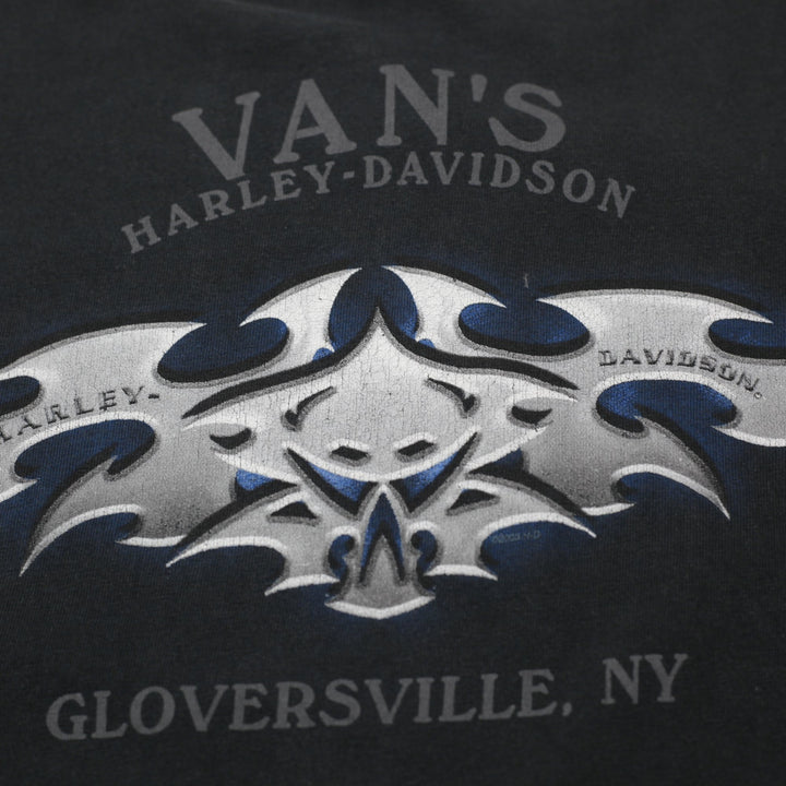 Vintage Harley Davidson Tribal Flame Graphic T-Shirt Size Large Made In USA