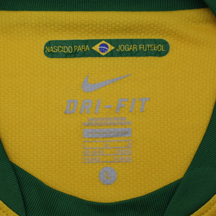 Mens 2010 Nike Brazil Home Football Jersey #10 Size L