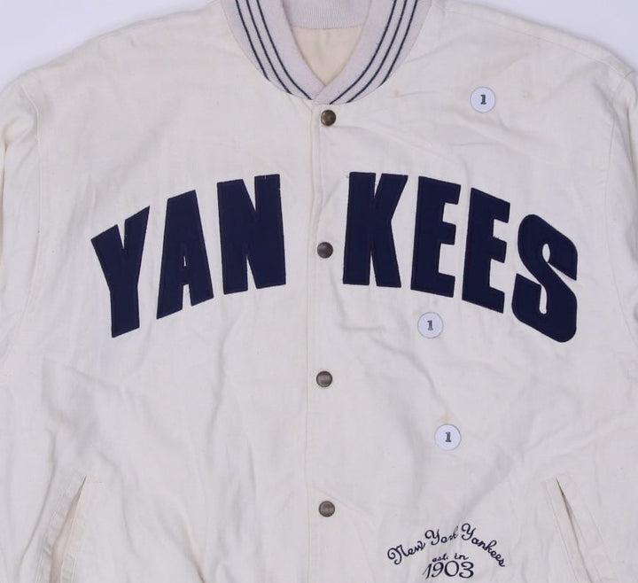 Vintage Mens Yankees Varsity Jacket Embroidered Logo MLB