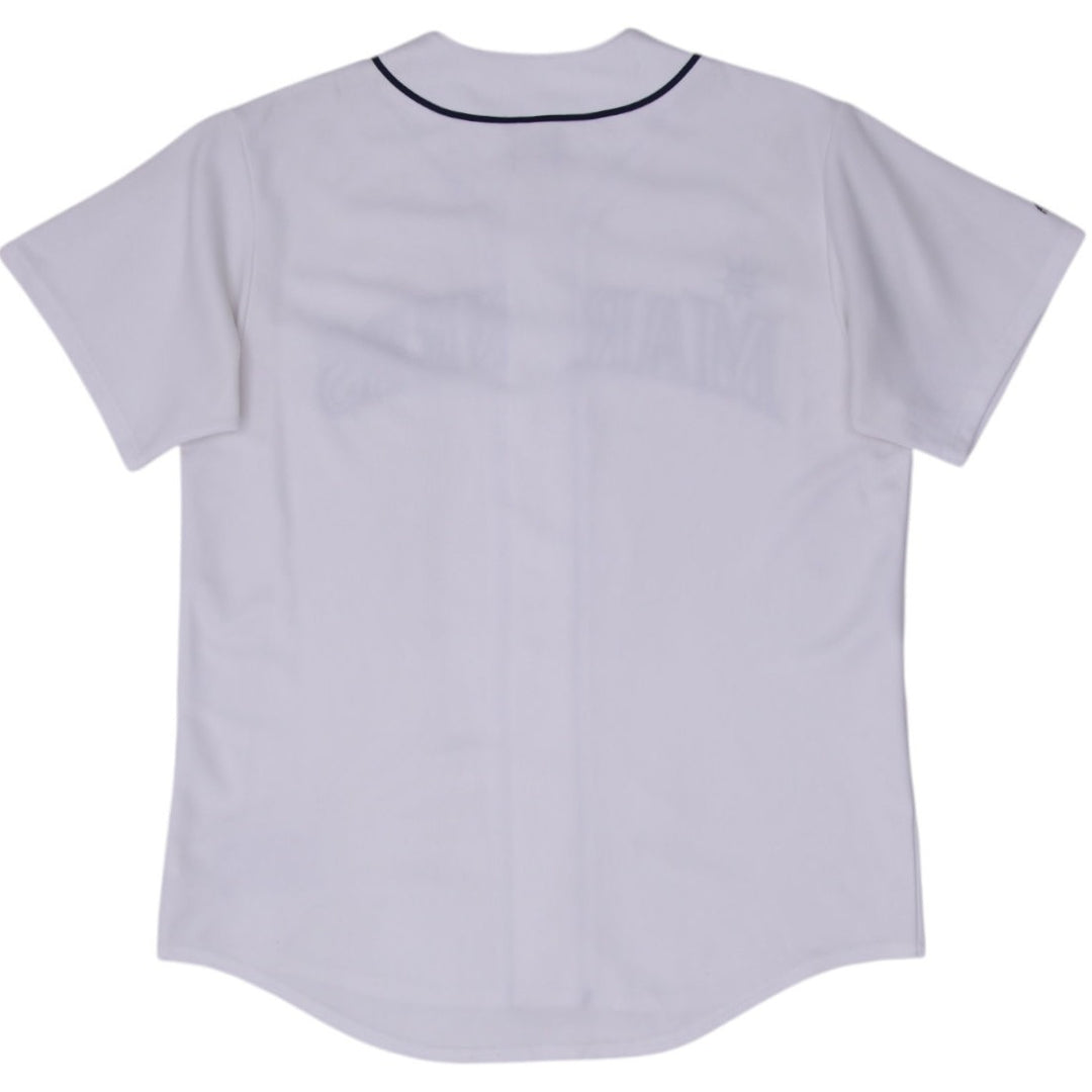 Vintage Mens Majestic Seattle Mariners Jersey White MLB Baseball Size XL | Migration_Jerseys - Side View | Fashion Rerun