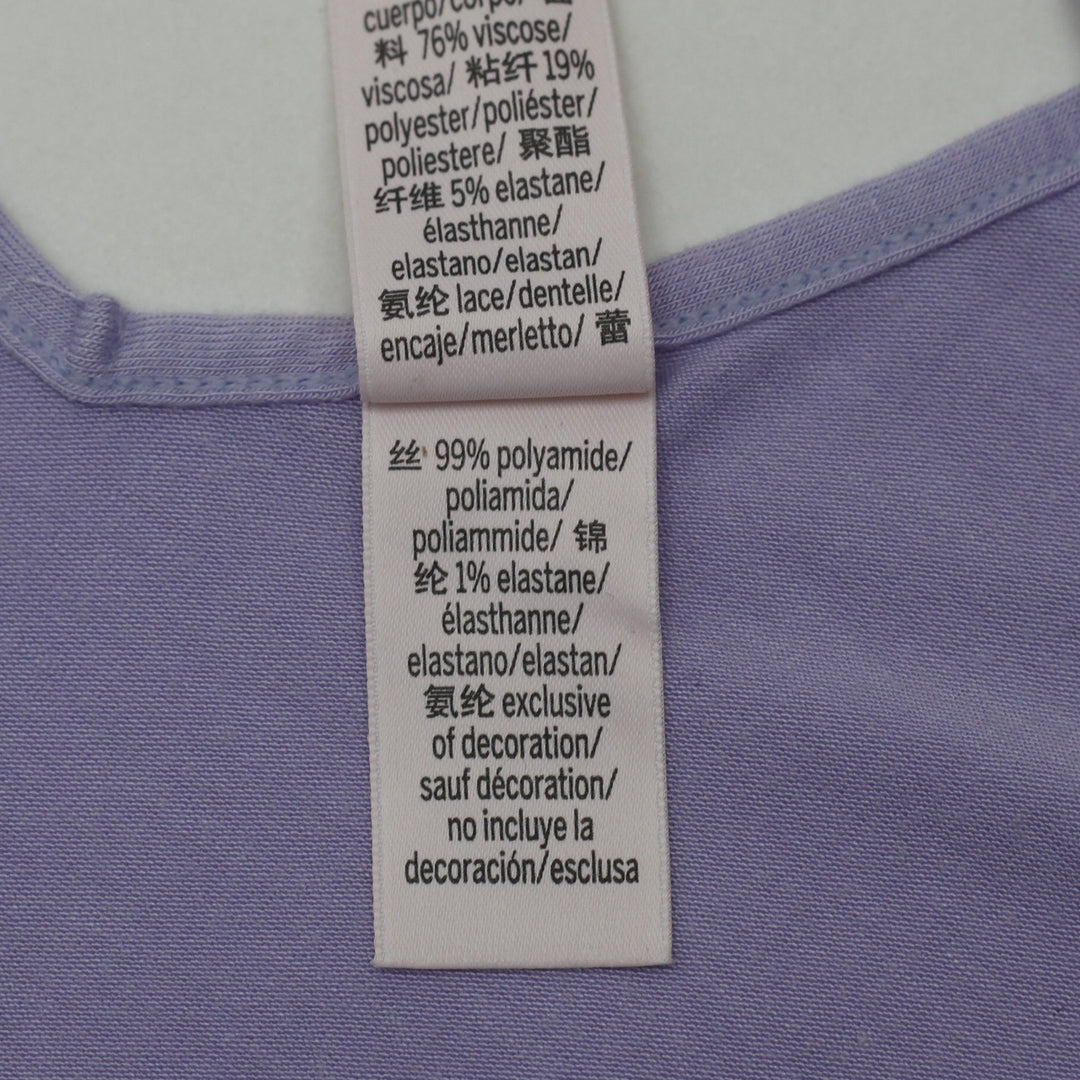 Y2K Ladies Victorias Secret Lavender Lilac Lace Trim Strappy Back Camisole Top S