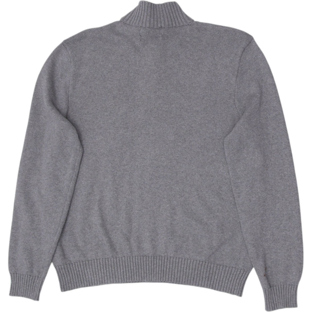 Mens Polo By Ralph Lauren Gray Cotton Quarter Zip Sweater XL | Migration_Knitwear & Sweaters RL Collection - | Fashion Rerun