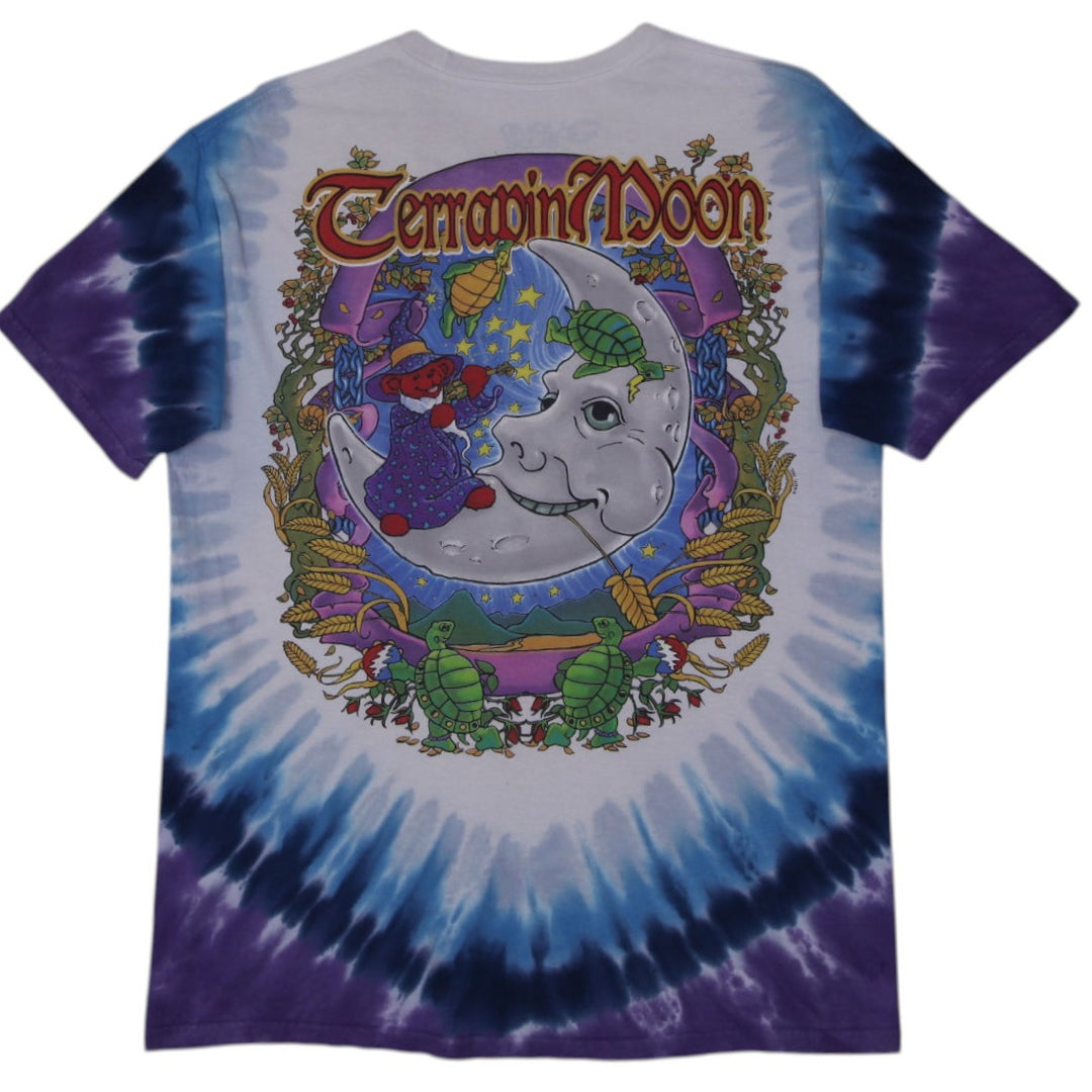 Vintage 00s Grateful Dead Terrapin Moon Liquid Wizard Bear T Shirt Size L | Migration_T-Shirts - Side View | Fashion Rerun