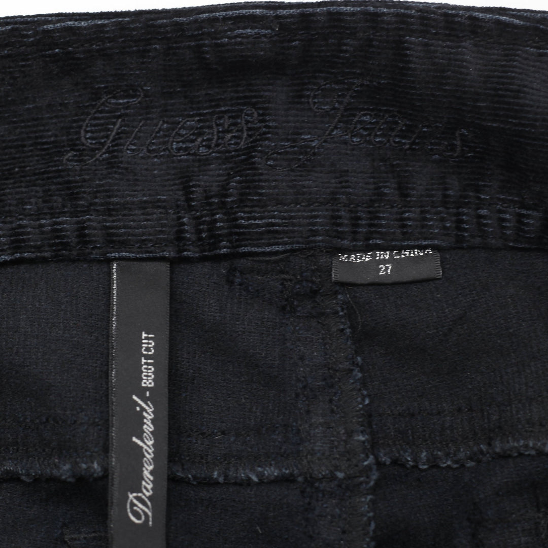 Y2K Ladies Guess Jeans "Daredevil" Bootcut Corduroy Pants Size 27