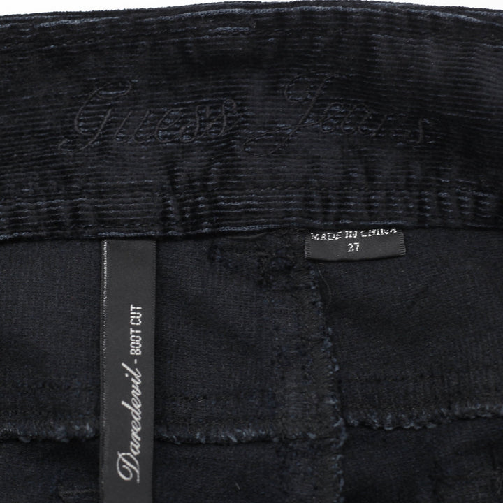 Y2K Ladies Guess Jeans "Daredevil" Bootcut Corduroy Pants Size 27