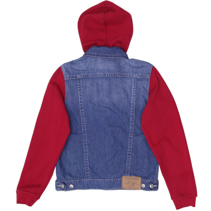 Mens True Religion Hooded Denim Jacket Size M | Migration_Hoodies - Side View | Fashion Rerun