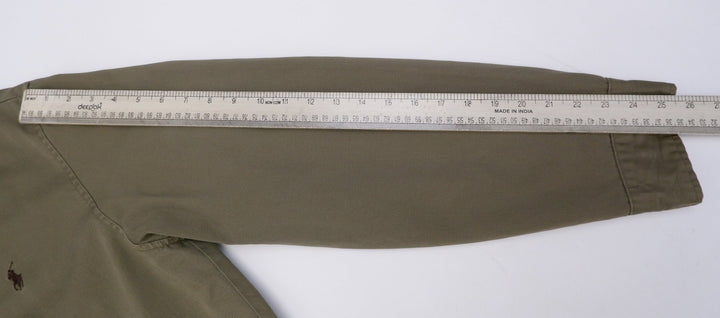 Vintage Mens Polo Ralph Lauren Jacket Khaki Cotton Full Zip | Migration_Jackets RL Collection - View 6 | Fashion Rerun