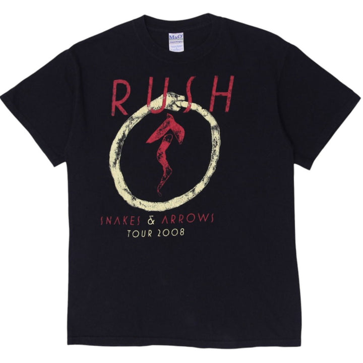 Mens Rush Snakes & Arrows Tour 2008 T-Shirt Black