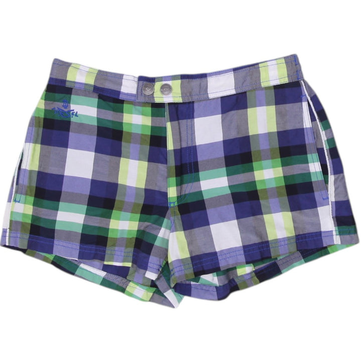 Ladies Diesel Checked Beachwear Sport Short Size 4 | Migration_Shorts | Fashion Rerun